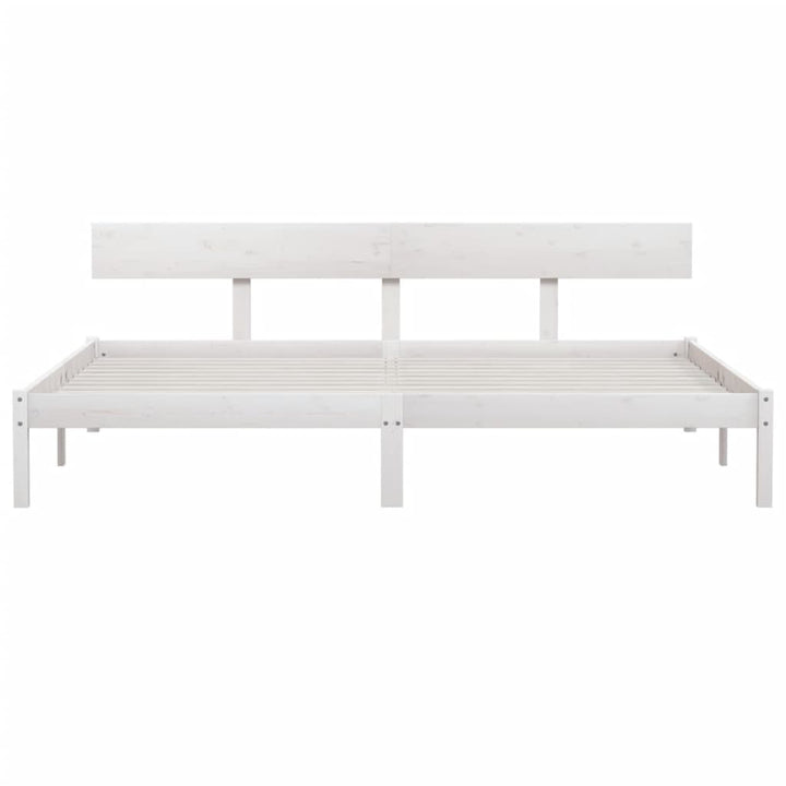 sengeramme 180x200 cm Super King massivt fyrretræ hvid