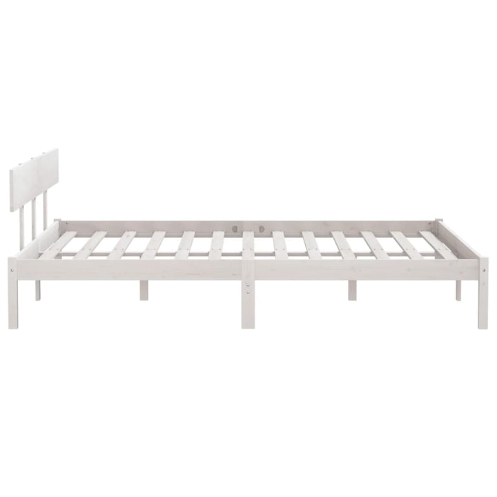 sengeramme 180x200 cm Super King massivt fyrretræ hvid