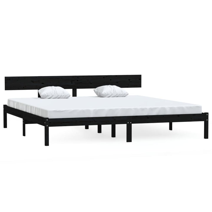 sengeramme 180x200 cm Super King massivt fyrretræ grå