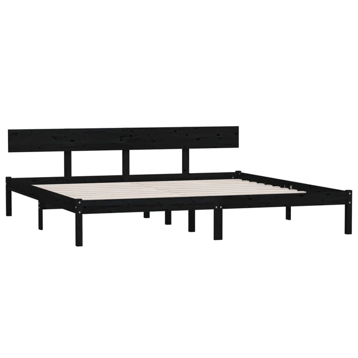 sengeramme 180x200 cm Super King massivt fyrretræ grå