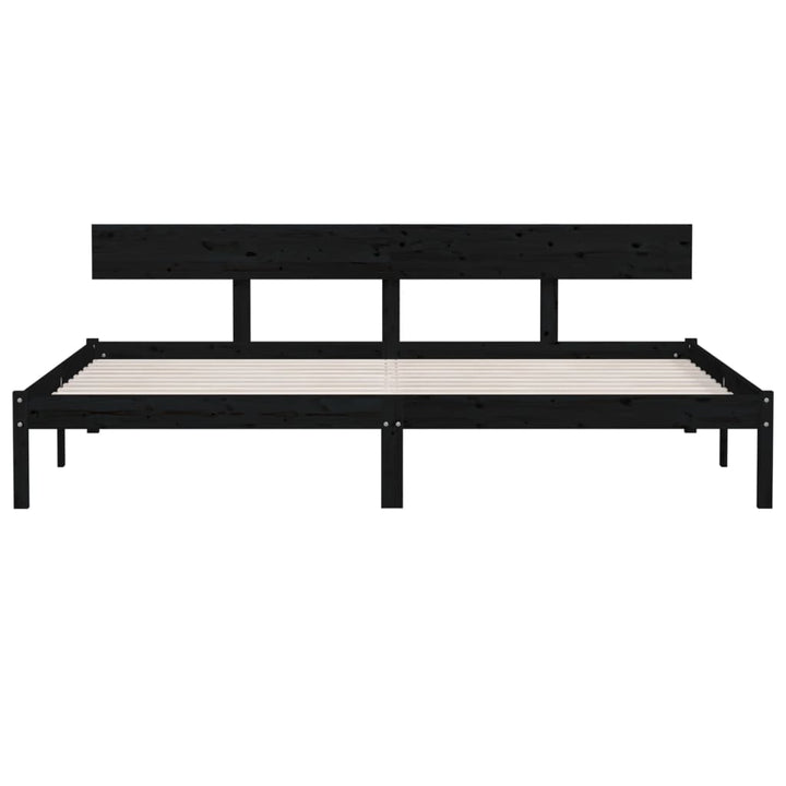sengeramme 180x200 cm Super King massivt fyrretræ grå