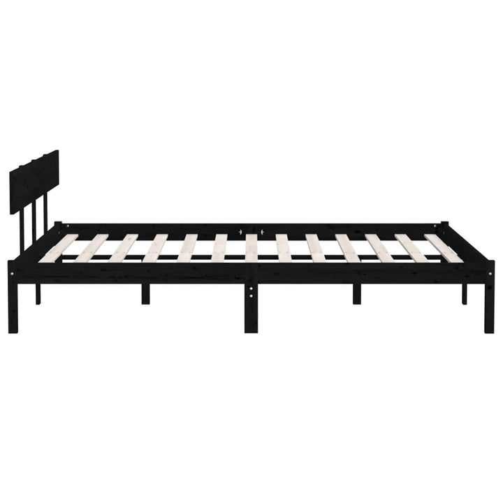sengeramme 180x200 cm Super King massivt fyrretræ grå