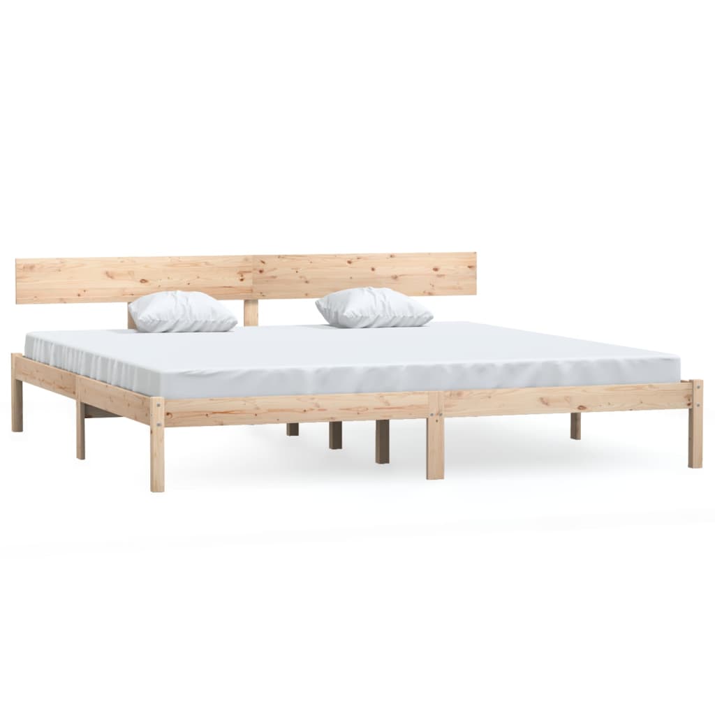 sengeramme uden madras 200x200 cm massivt træ