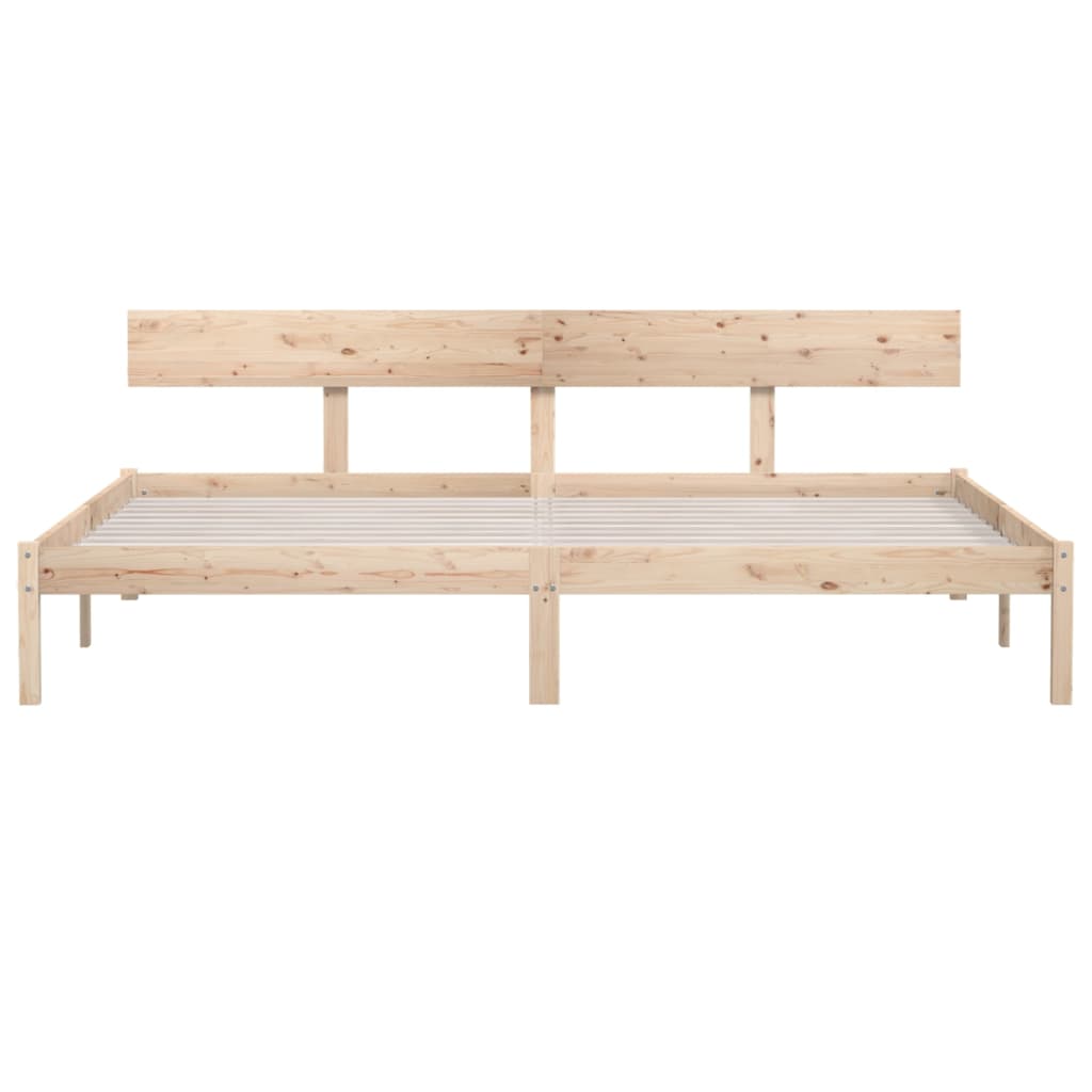 sengeramme uden madras 200x200 cm massivt træ