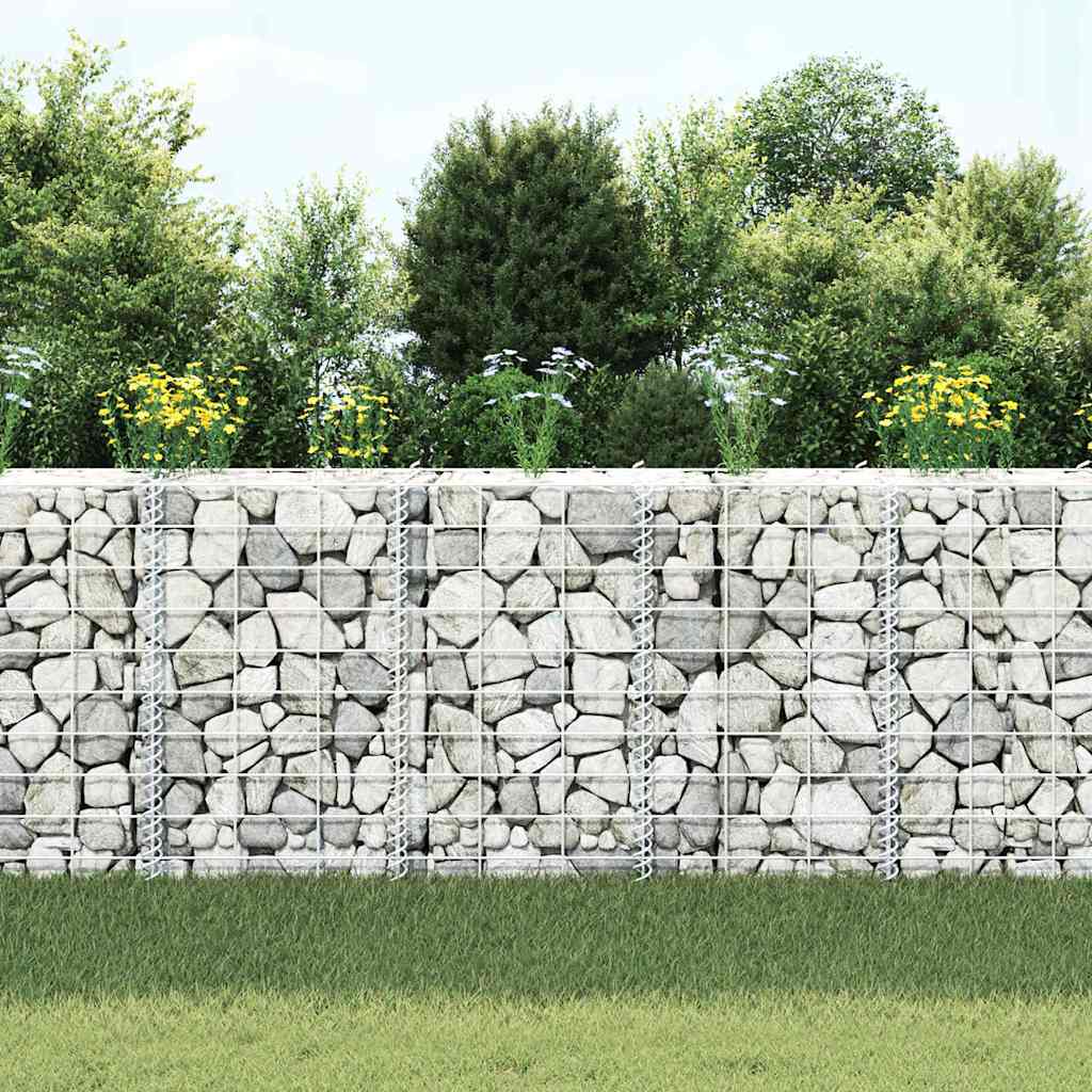 gabion-højbede 3 stk. 30x30x50 cm jern