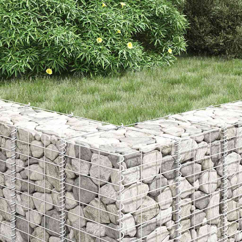 gabion-højbede 3 stk. 30x30x100 cm jern