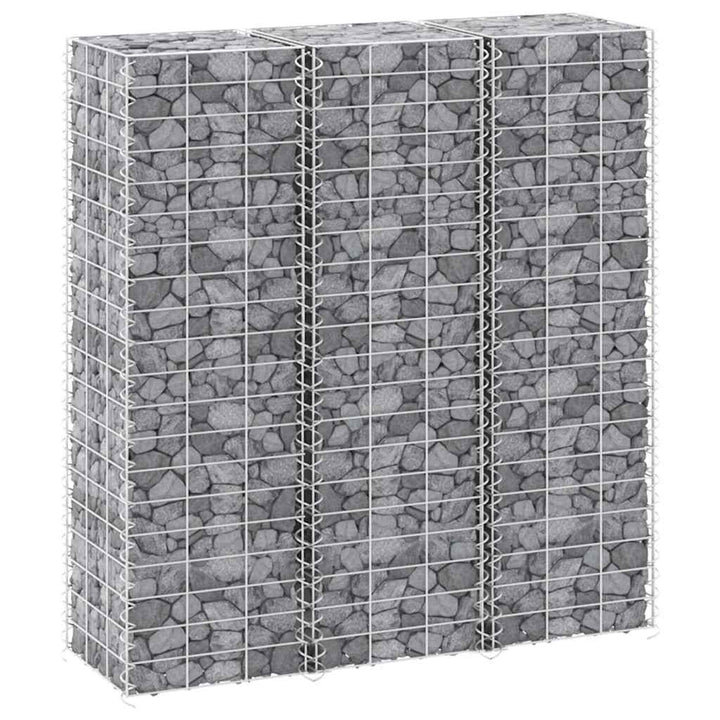 gabion-højbede 3 stk. 30x30x100 cm jern