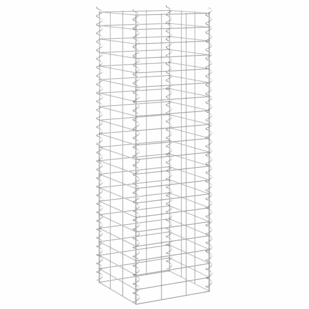 gabion-højbede 3 stk. 30x30x100 cm jern