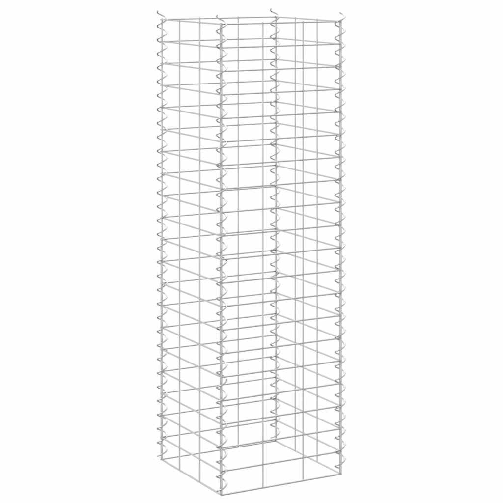gabion-højbede 3 stk. 30x30x100 cm jern