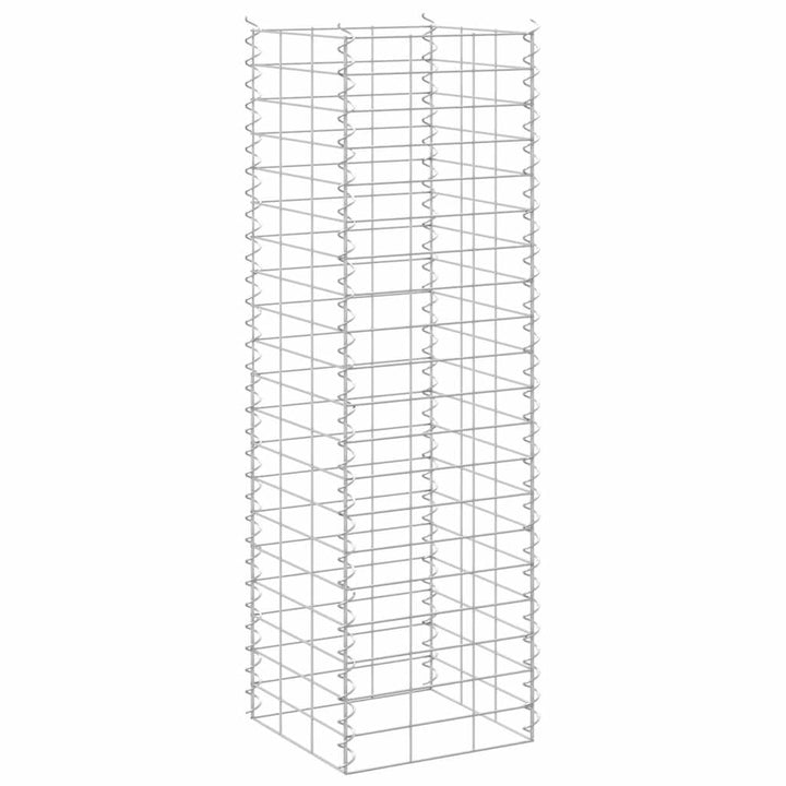 gabion-højbede 3 stk. 30x30x100 cm jern