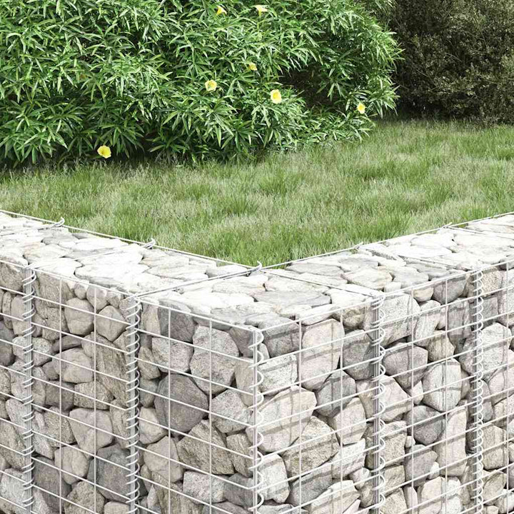 gabion-højbede 3 stk. 30x30x200 cm jern