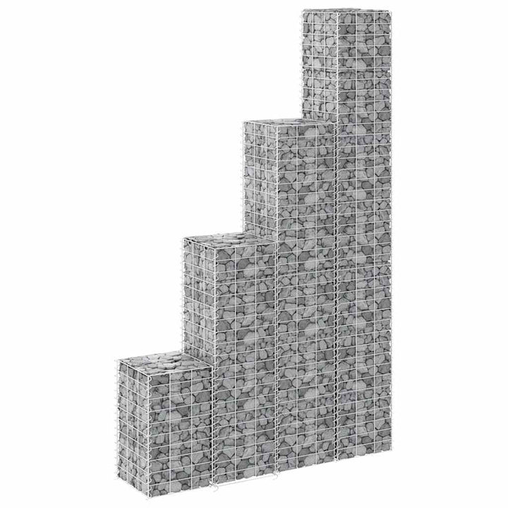 gabion-højbede 4 stk. 30x30x50/100/150/200 cm jern