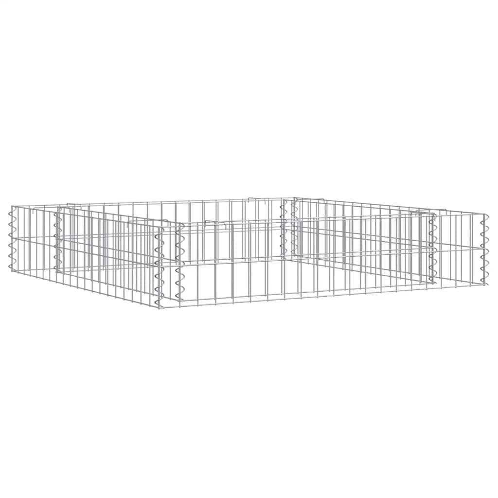 gabion-højbed 100x100x20 cm galvaniseret stål