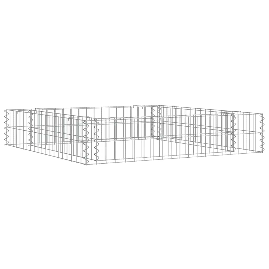 gabion-højbed 100x100x20 cm galvaniseret stål