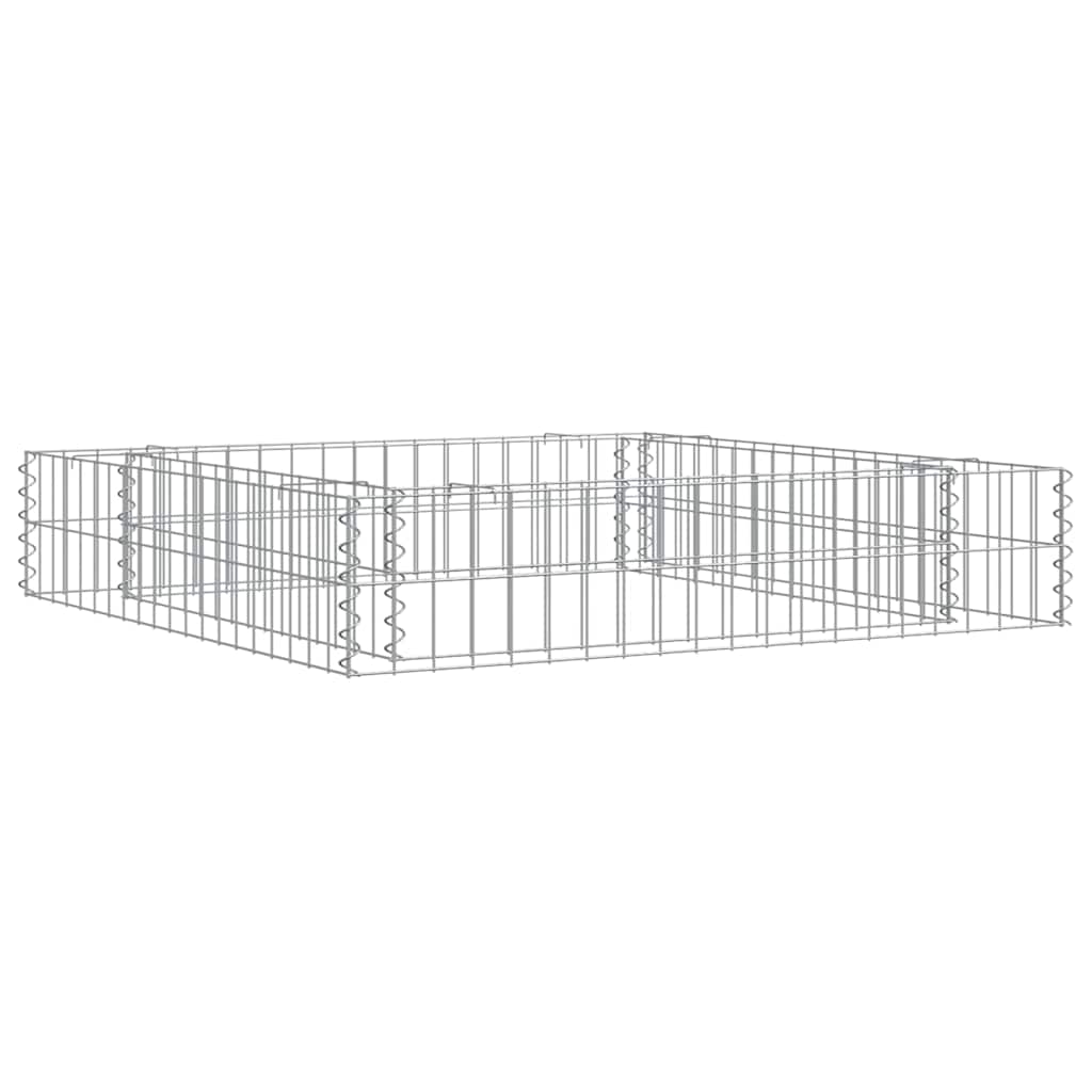 gabion-højbed 100x100x20 cm galvaniseret stål