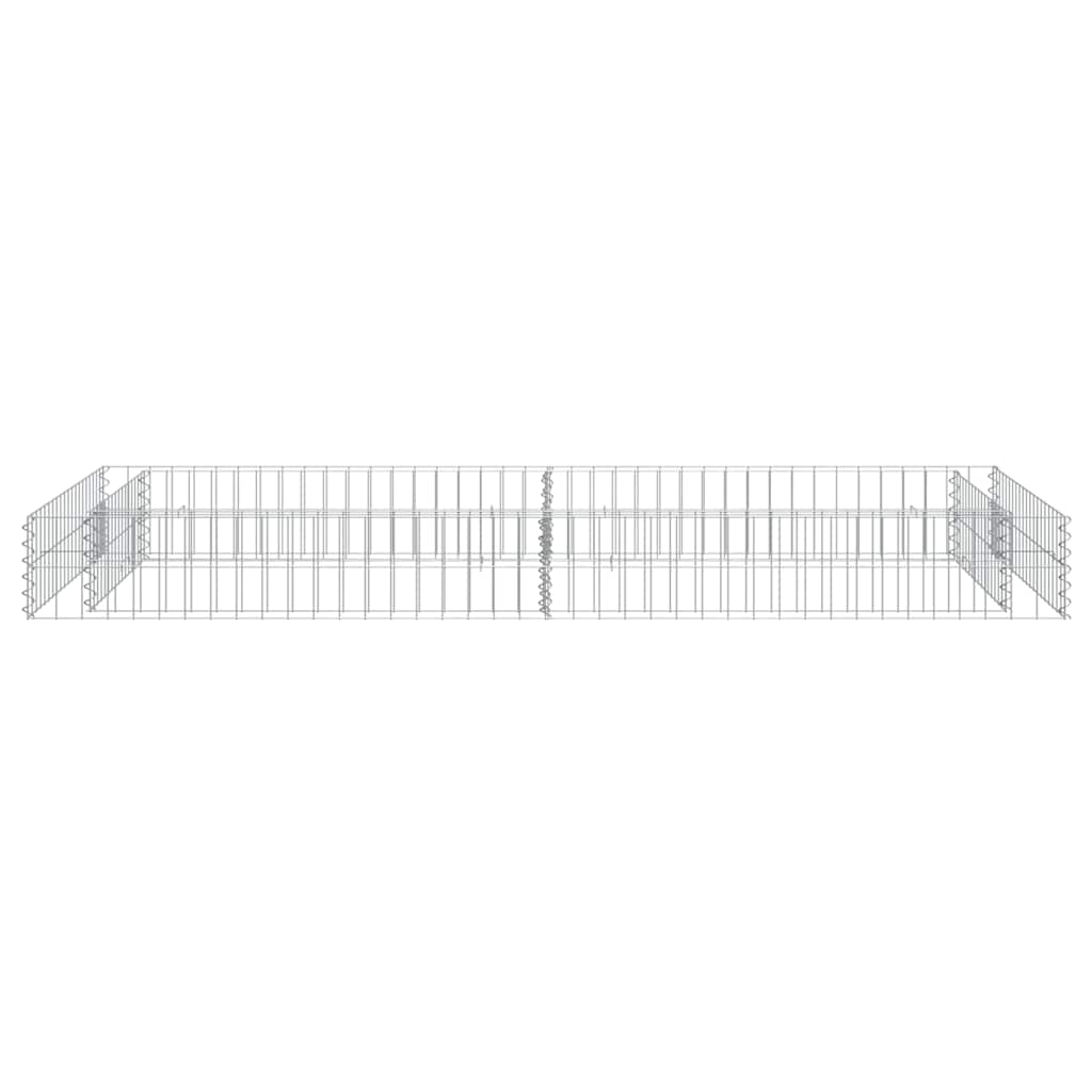 gabion-højbed 200x100x20 cm galvaniseret stål