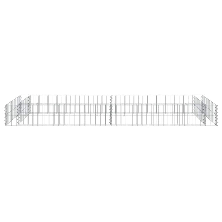 gabion-højbed 200x100x20 cm galvaniseret stål