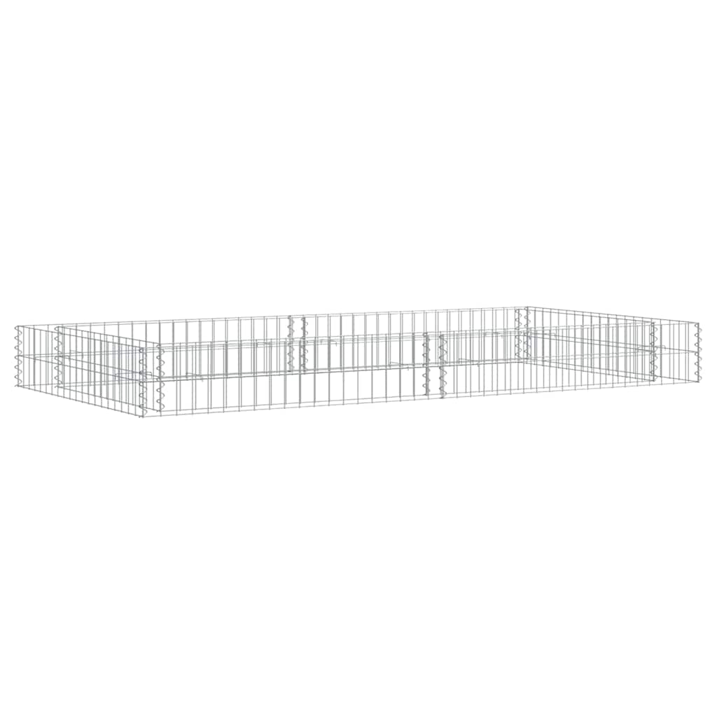 gabion-højbed 200x100x20 cm galvaniseret stål