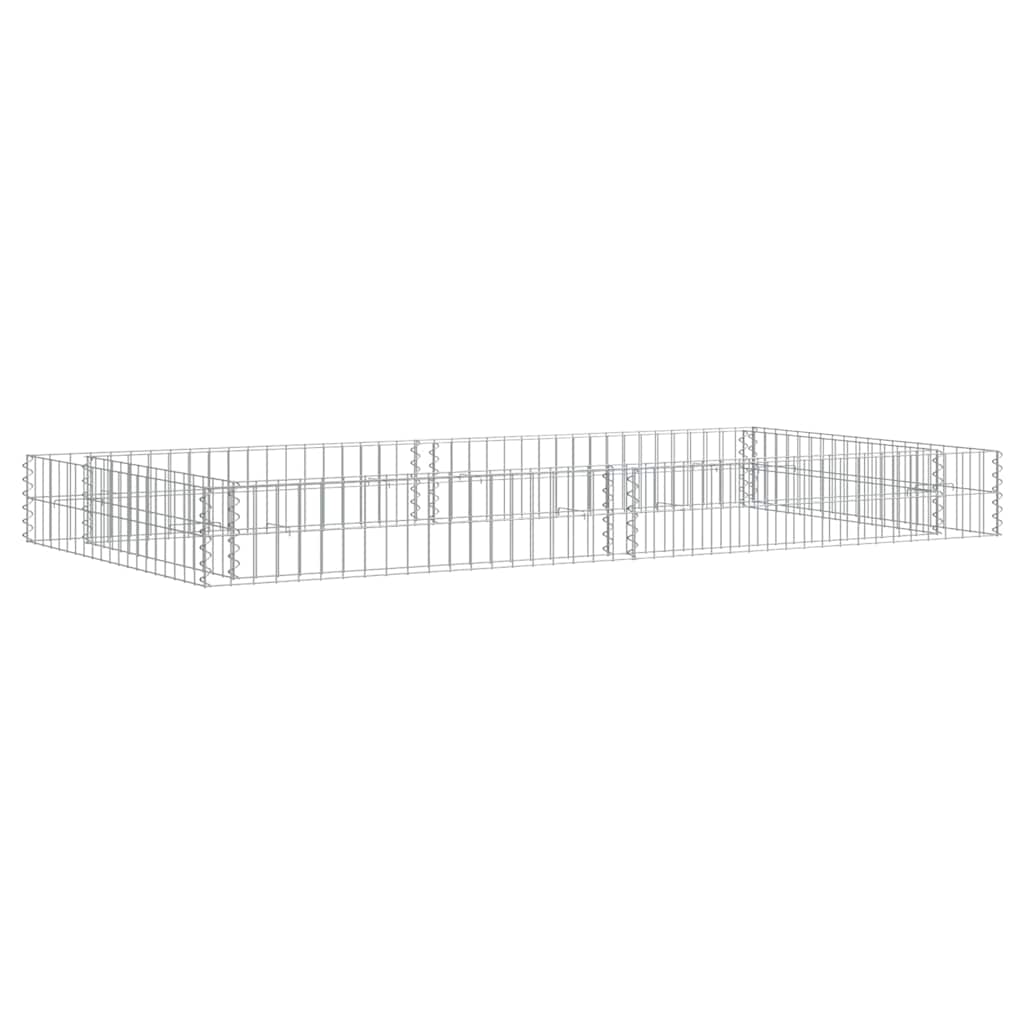 gabion-højbed 200x100x20 cm galvaniseret stål