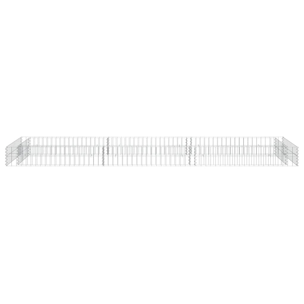 gabion-højbed 300x100x20 cm galvaniseret stål