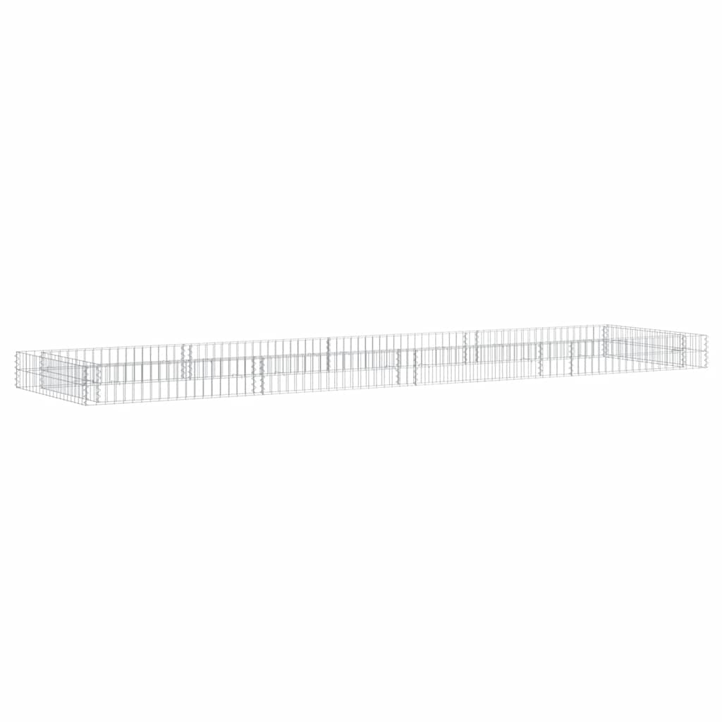 gabion-højbed 400x100x20 cm galvaniseret stål