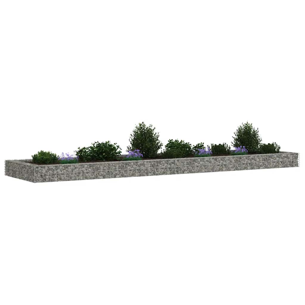 gabion-højbed 400x100x20 cm galvaniseret stål