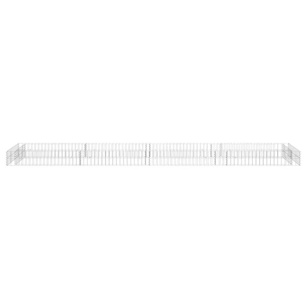 gabion-højbed 400x100x20 cm galvaniseret stål