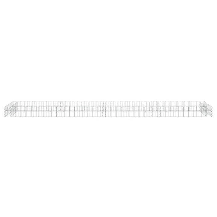 gabion-højbed 400x100x20 cm galvaniseret stål