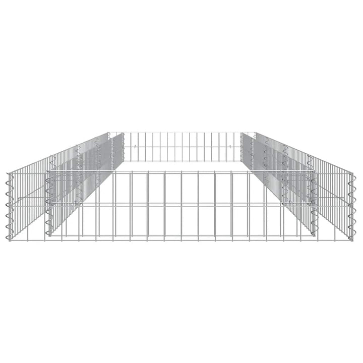 gabion-højbed 400x100x20 cm galvaniseret stål