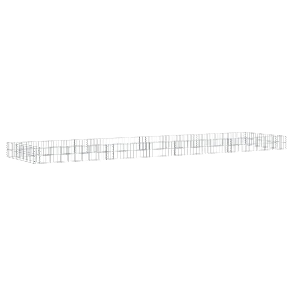 gabion-højbed 400x100x20 cm galvaniseret stål