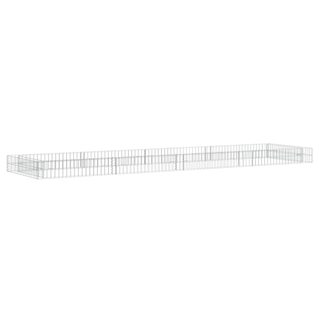 gabion-højbed 400x100x20 cm galvaniseret stål