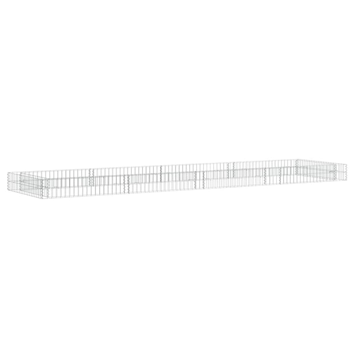 gabion-højbed 400x100x20 cm galvaniseret stål