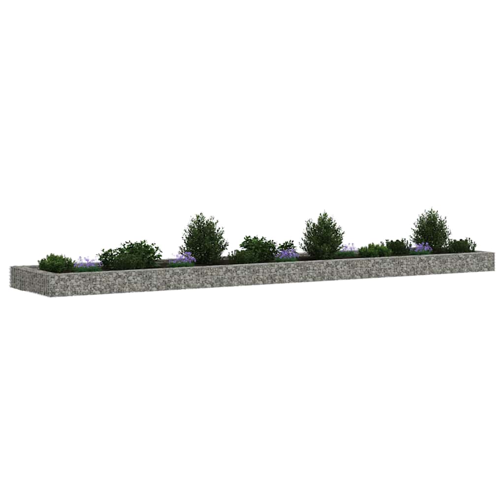 gabion-højbed 500x100x20 cm galvaniseret stål
