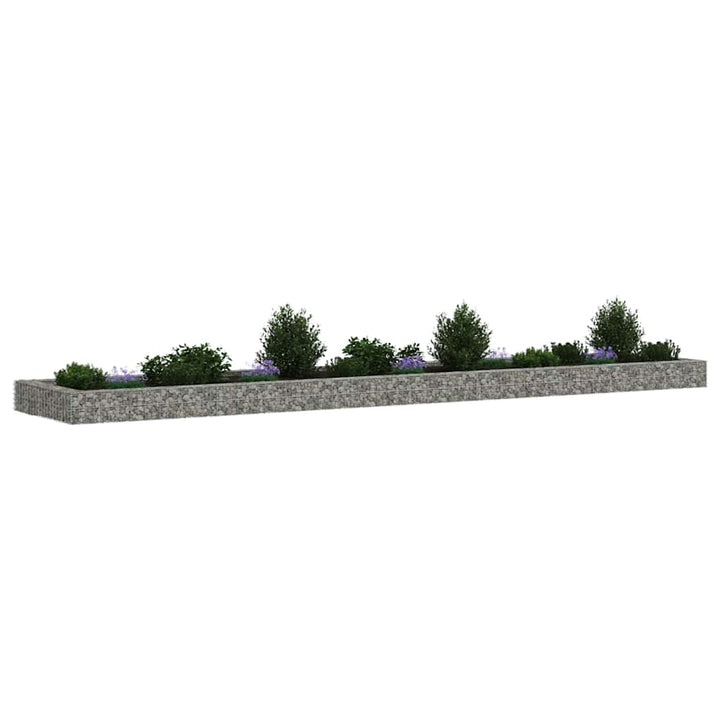 gabion-højbed 500x100x20 cm galvaniseret stål