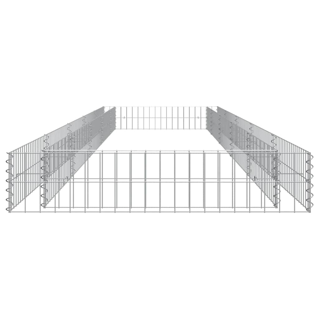 gabion-højbed 500x100x20 cm galvaniseret stål