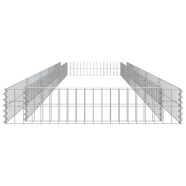 gabion-højbed 500x100x20 cm galvaniseret stål