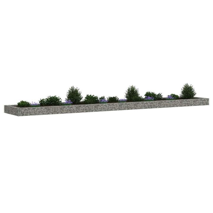 gabion-højbed 600x100x20 cm galvaniseret stål