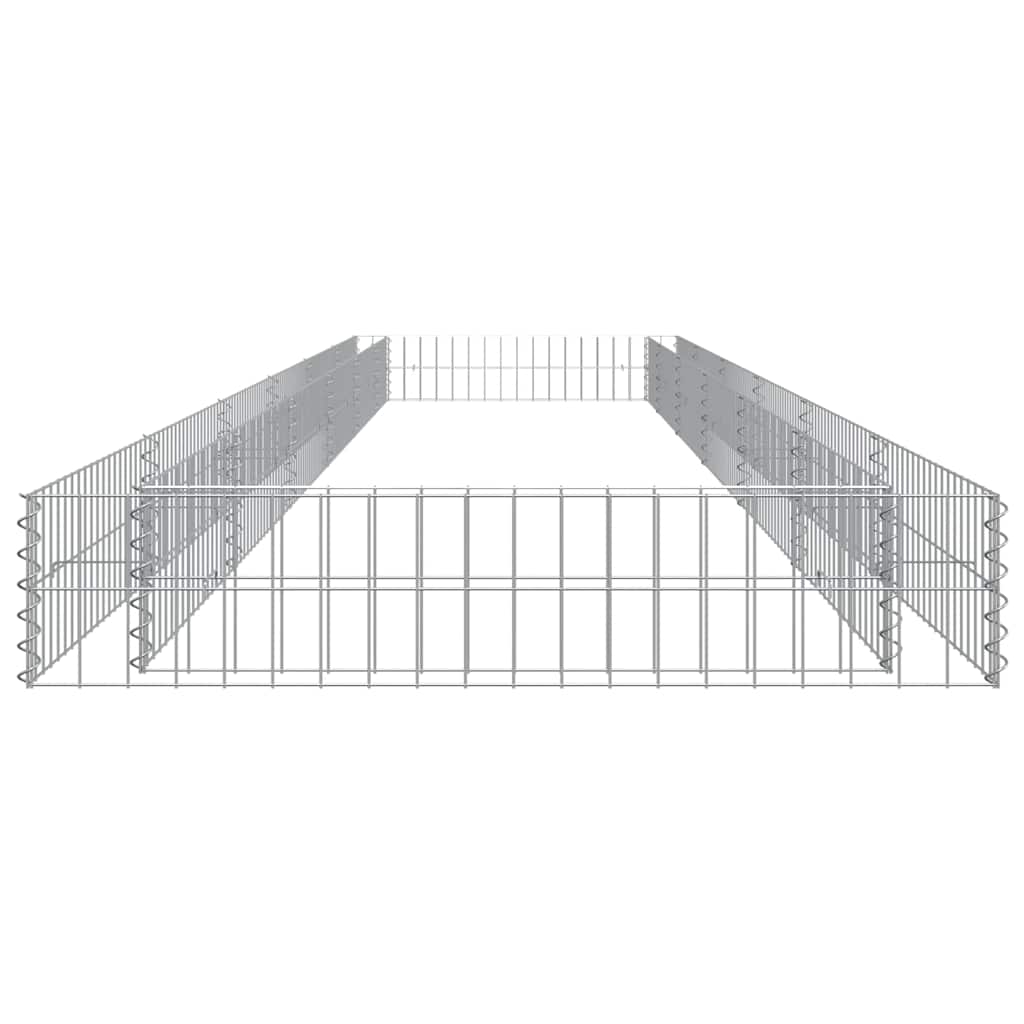 gabion-højbed 600x100x20 cm galvaniseret stål