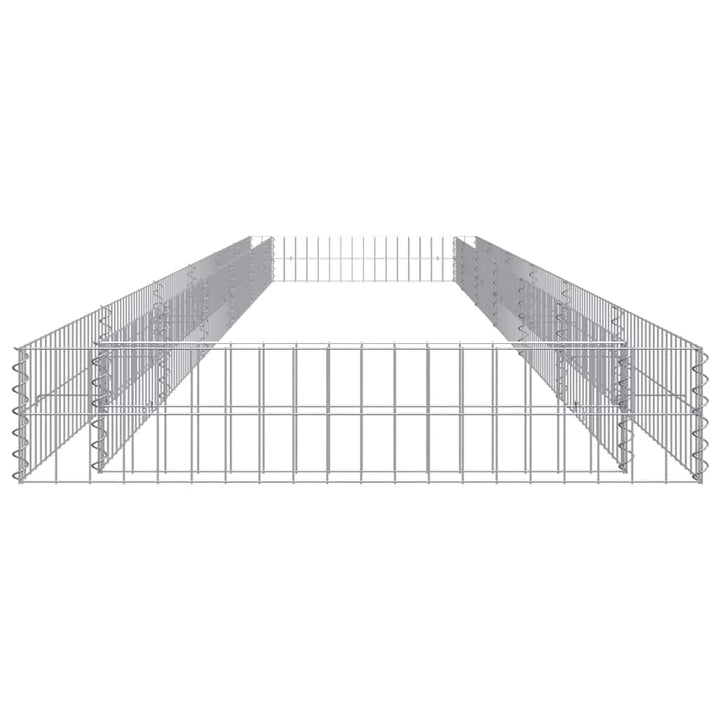 gabion-højbed 600x100x20 cm galvaniseret stål