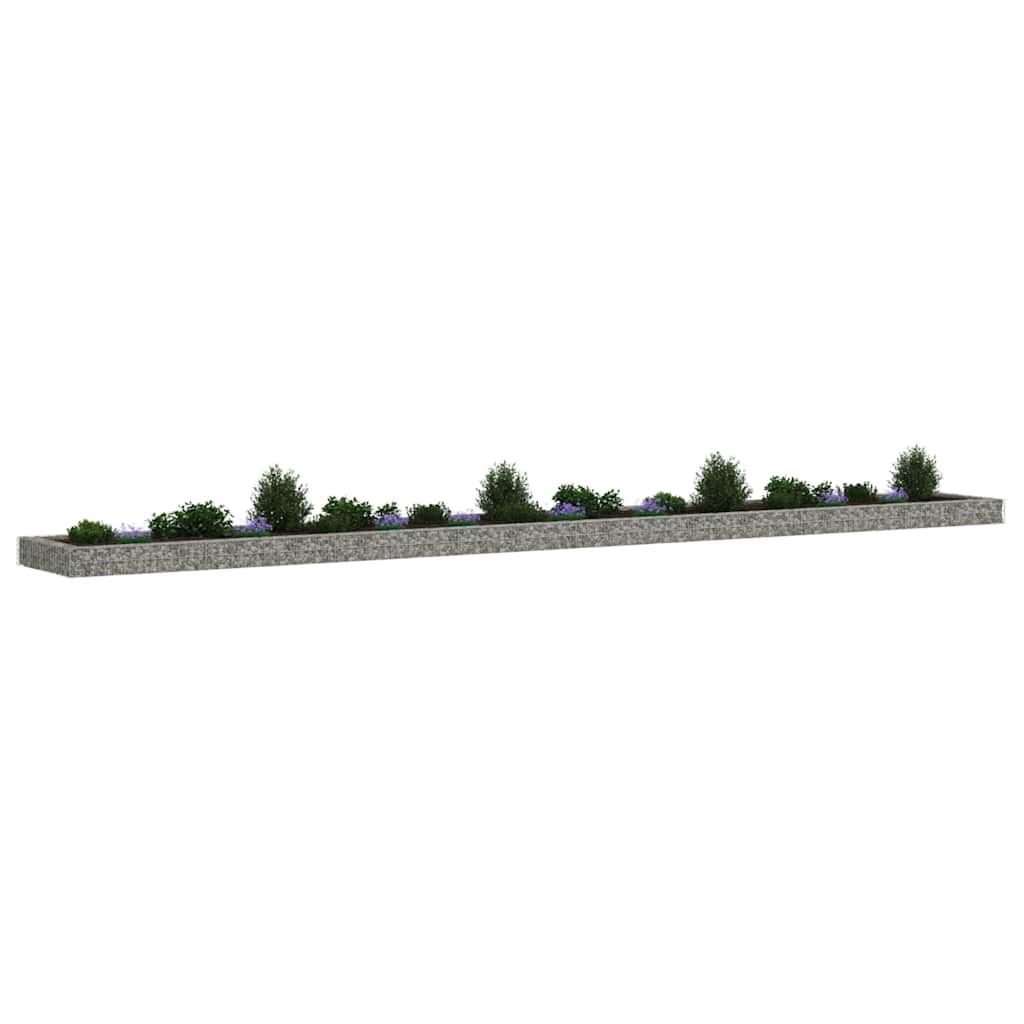 gabion-højbed 800x100x20 cm galvaniseret stål