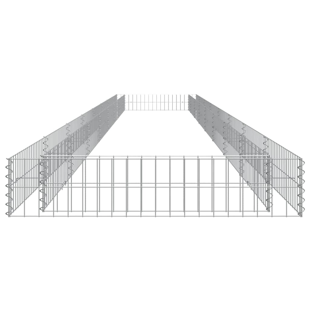 gabion-højbed 800x100x20 cm galvaniseret stål