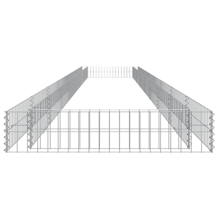gabion-højbed 800x100x20 cm galvaniseret stål