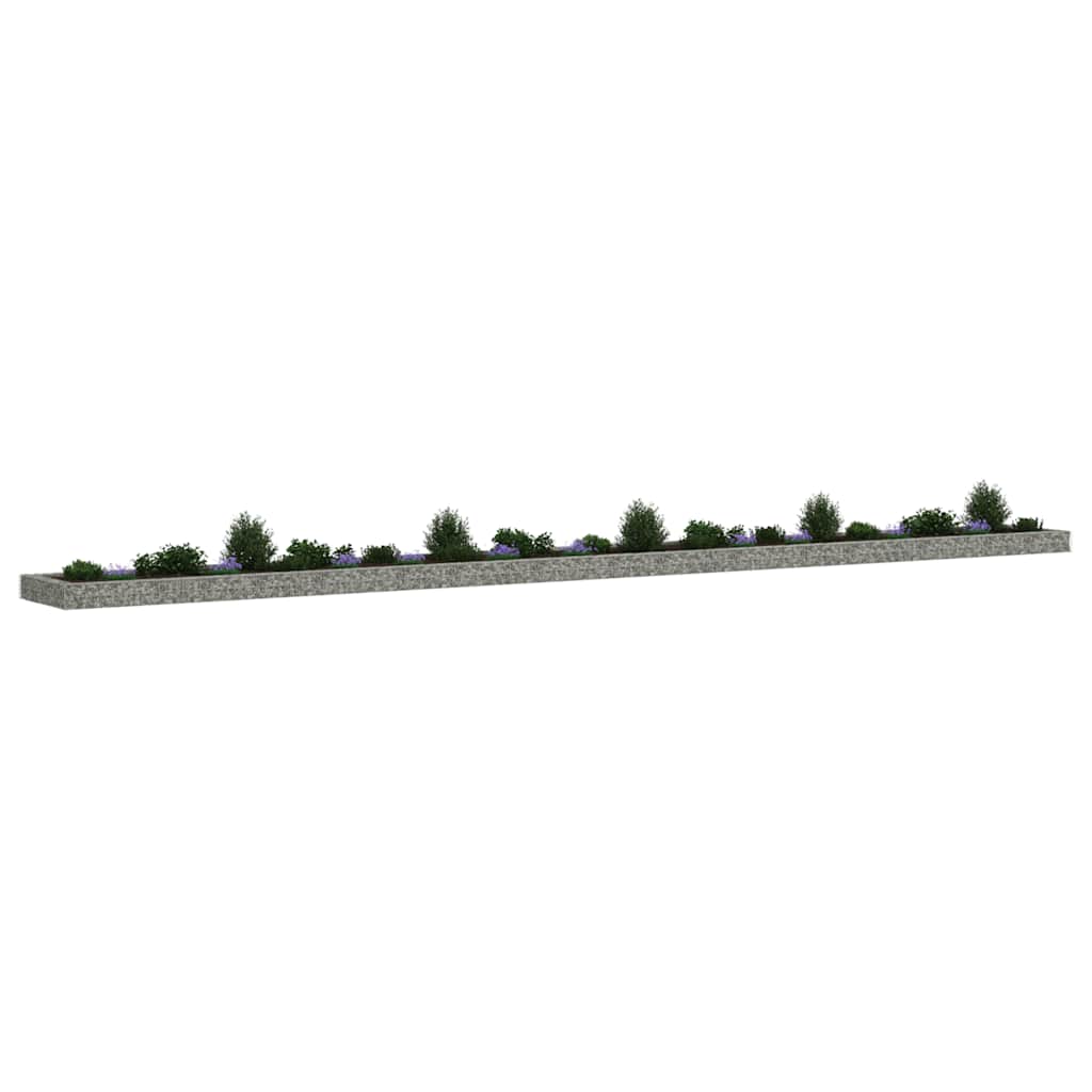 gabion-højbed 1000x100x20 cm galvaniseret stål