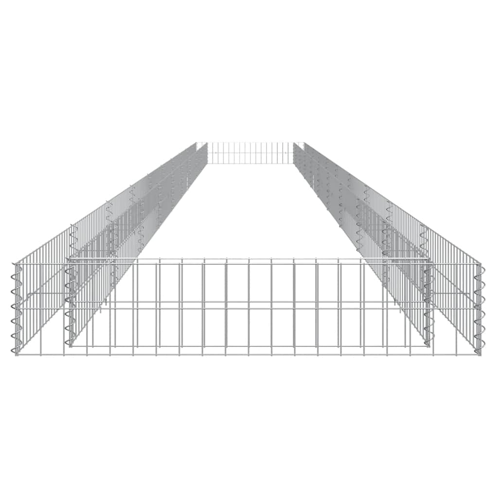 gabion-højbed 1000x100x20 cm galvaniseret stål