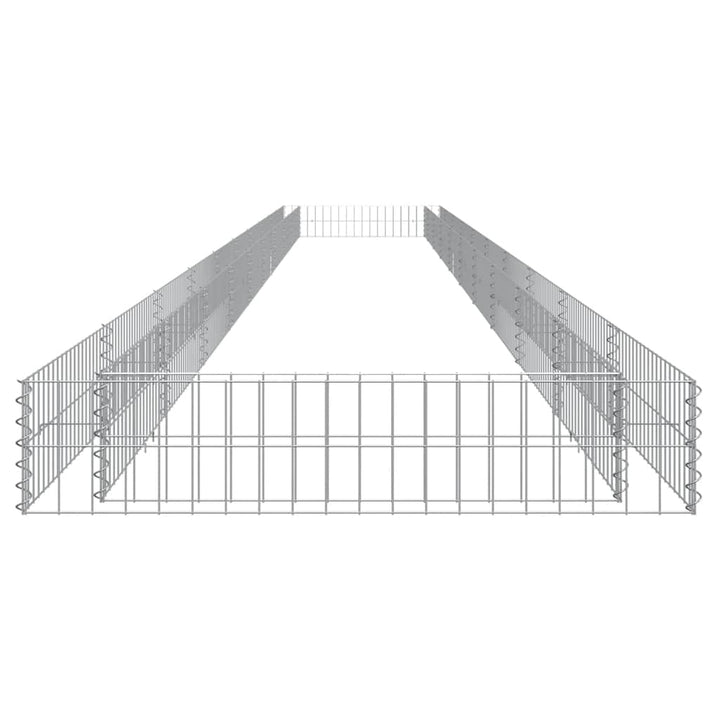 gabion-højbed 1000x100x20 cm galvaniseret stål