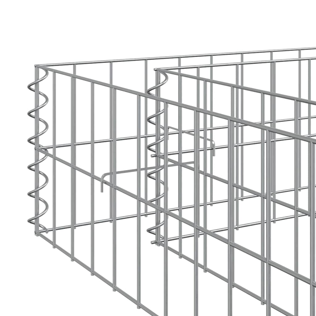 gabion-højbed 1000x100x20 cm galvaniseret stål