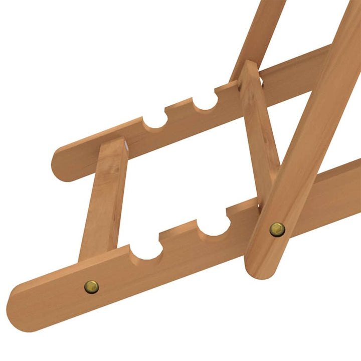 Klapstol Massivt Træ Teak Creme
