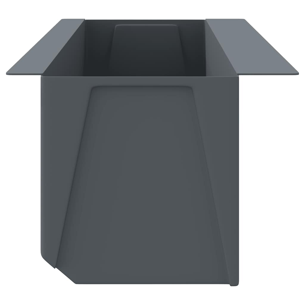 blomsterkasser til Euro-paller 12 stk. 36x13,5x9,5 cm PP grå