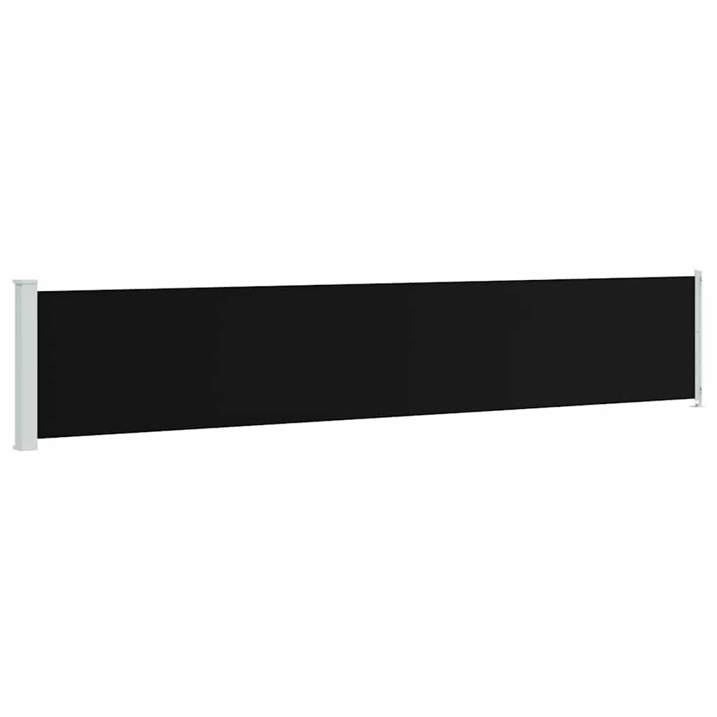 sammenrullelig sidemarkise til terrassen 117x600 cm sort