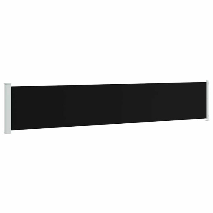 sammenrullelig sidemarkise til terrassen 117x600 cm sort